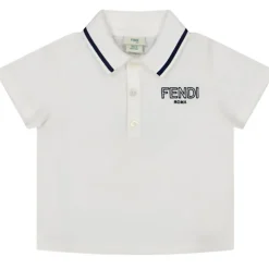 Fendi Baby - Baby Boy Short Sleeve Polo Tee Logo Embroidery
