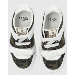 Fendi Baby - Babylace Up Velcro Ff Detailed Sneakers