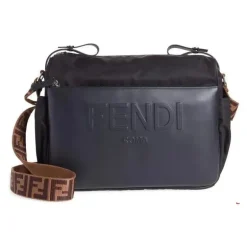 Fendi Baby - Bolsa de fraldas e trocador preto