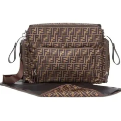 Fendi Baby - Bolsa de fraldas Zip-Up FF com logotipo