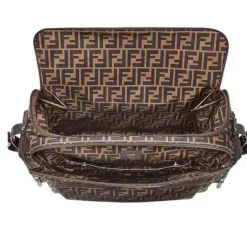 Fendi Baby - Bolsa de fraldas Zip-Up FF com logotipo