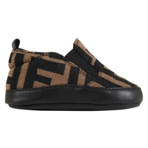 Fendi Baby - Neutro Ff Allover Slip On Berço Sapato