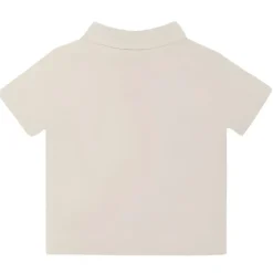 Fendi Baby - Polo Bege para Bebê em Jersey de Algodão com Bolso no Peito