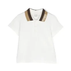 Fendi Baby - Polo de manga curta bordada para menino