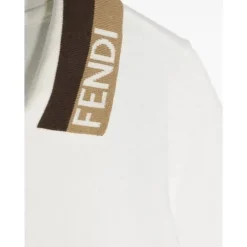 Fendi Baby - Polo de manga curta bordada para menino