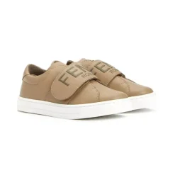 Fendi Baby - Sapatilhas Júnior De Couro Com Logotipo