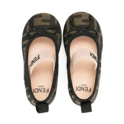 Fendi Baby - Sapato de bailarina com laço Alover para menina Ff