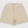 Fendi Baby - Shorts com logotipo FF para menino