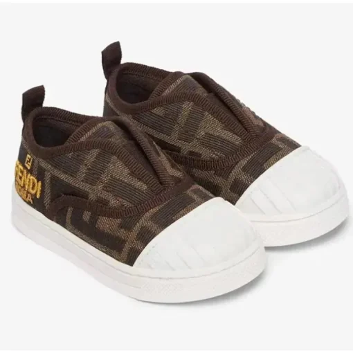 Fendi Baby - Tênis Tobacco Jacquard Júnior para Primeiros Passos