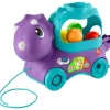 Fisher Price - Brinquedo de aprendizagem infantil Poppin' Triceratops Dinosaur Pull-Along Ball Popper