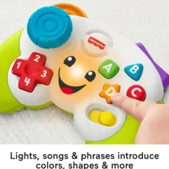Fisher Price - Brinquedo eletrônico para bebês, rir e aprender, controlar jogos e aprender, som e luz de videogame