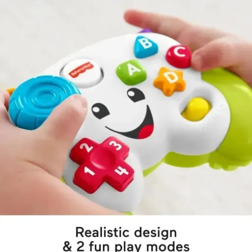 Fisher Price - Brinquedo eletrônico para bebês, rir e aprender, controlar jogos e aprender, som e luz de videogame