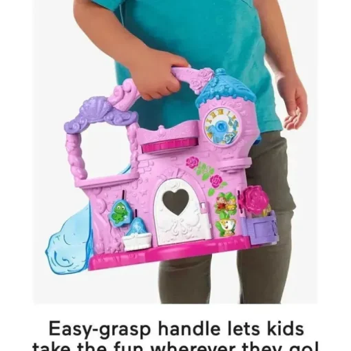 Fisher Price - Brinquedo infantil para crianças pequenas Disney Princess Play &amp; Go Castle Playset portátil com Ariel e Cinderela
