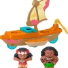 Fisher Price - Brinquedos para crianças pequenas Disney Princess Moana e barco à vela canoa de Maui com 2 figuras