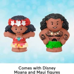 Fisher Price - Brinquedos para crianças pequenas Disney Princess Moana e barco à vela canoa de Maui com 2 figuras