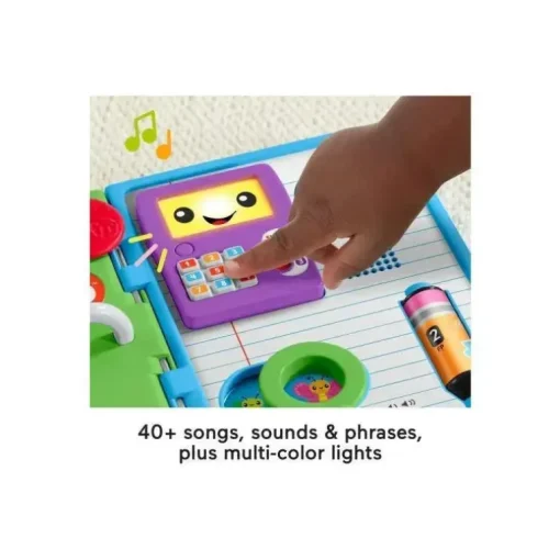 Fisher Price - Caderno de Aprendizagem Rir e Aprender Livro Escolar - Brinquedo para Bebês