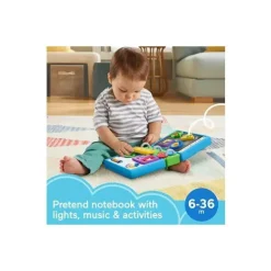 Fisher Price - Caderno de Aprendizagem Rir e Aprender Livro Escolar - Brinquedo para Bebês