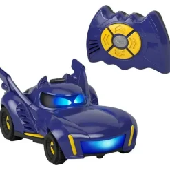 Fisher Price - Carro de controle remoto DC Batwheels, Bam The Batmobile Transforming RC com luzes, sons e frases de personagens