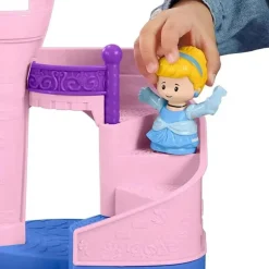 Fisher Price - Conjunto de brinquedos infantis para crianças da Disney Princess Luzes mágicas e castelo musical dançante