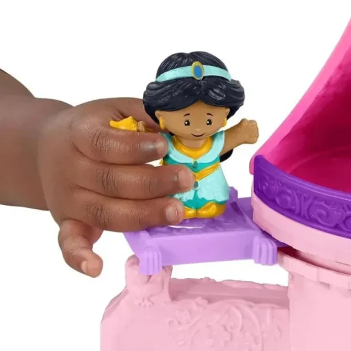 Fisher Price - Conjunto de brinquedos infantis para crianças da Disney Princess Luzes mágicas e castelo musical dançante