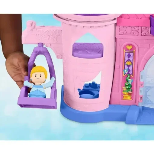 Fisher Price - Conjunto de brinquedos infantis para crianças da Disney Princess Luzes mágicas e castelo musical dançante