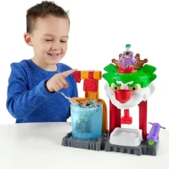 Fisher Price - Imaginext DC Super Friends Batman Toy The Joker Funhouse Playset Trocadores de cores com 2 figuras