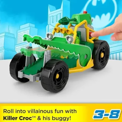 Fisher Price - Imaginext DC Super Friends Killer Croc Figure e Buggy Toy Car