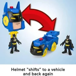 Fisher Price - Imaginext DC Super Friends Batman Toys Head Shifters Figure &amp; Batmobile Vehicle Set