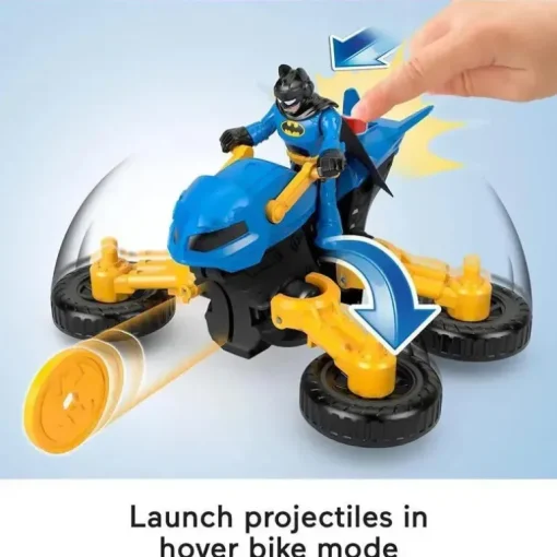 Fisher Price - Imaginext DC Super Friends Brinquedo do Batman Figura articulável e Batciclo transformador