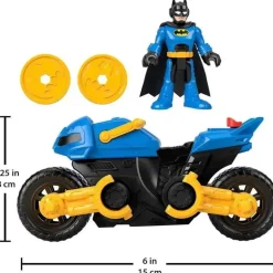 Fisher Price - Imaginext DC Super Friends Brinquedo do Batman Figura articulável e Batciclo transformador