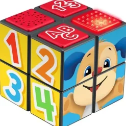 Fisher Price - Laugh &amp; Learn Baby Learning Toy Cubo de atividades para cachorrinhos com luzes e música