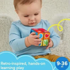Fisher Price - Laugh &amp; Learn Baby Learning Toy Cubo de atividades para cachorrinhos com luzes e música