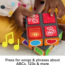 Fisher Price - Laugh &amp; Learn Baby Learning Toy Cubo de atividades para cachorrinhos com luzes e música