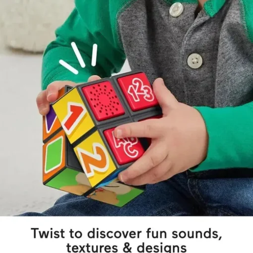 Fisher Price - Laugh &amp; Learn Baby Learning Toy Cubo de atividades para cachorrinhos com luzes e música