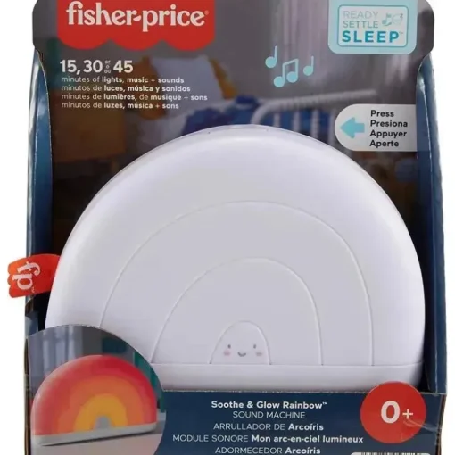 Fisher Price - Máquina de som acalma e ilumina o arco-íris com luzes