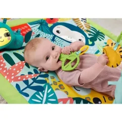 Fisher Price - Playmat 3 em 1 Rainforest Sensory Gym