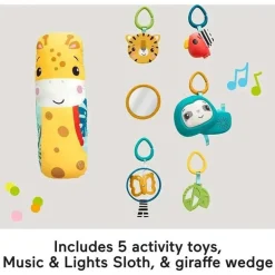 Fisher Price - Playmat 3 em 1 Rainforest Sensory Gym