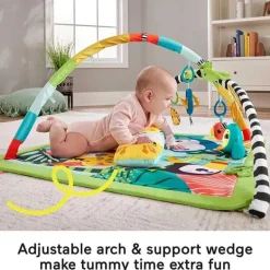 Fisher Price - Playmat 3 em 1 Rainforest Sensory Gym