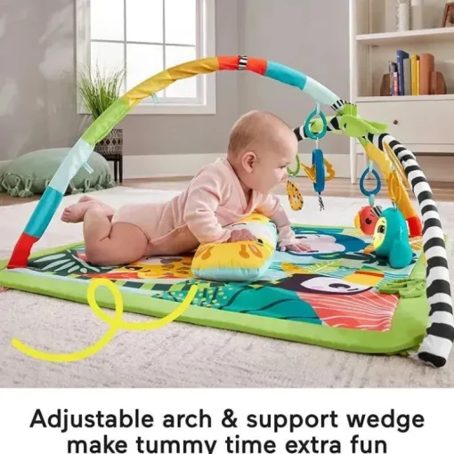 Fisher Price - Playmat 3 em 1 Rainforest Sensory Gym