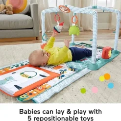 Fisher Price - Playmat 3 em 1 Crawl &amp; Play Activity Gym