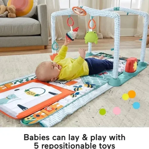 Fisher Price - Playmat 3 em 1 Crawl &amp; Play Activity Gym