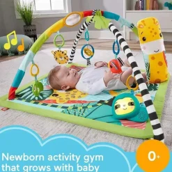 Fisher Price - Playmat 3 em 1 Rainforest Sensory Gym