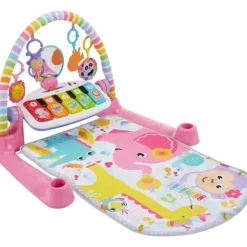 Fisher Price - Tapete de ginástica de piano Kick &amp; Play Deluxe, rosa