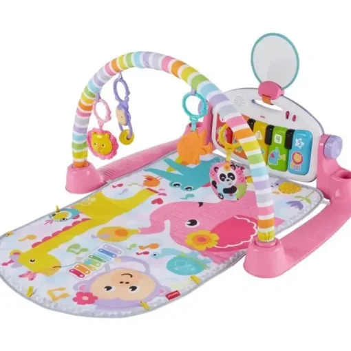 Fisher Price - Tapete de ginástica de piano Kick &amp; Play Deluxe, rosa