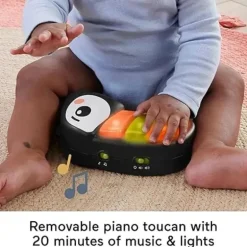 Fisher-Price - Centro de atividades Baby Bouncer Palm Paradise Jumperoo com luzes musicais, sons e brinquedos de desenvolvimento?