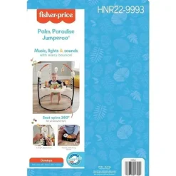 Fisher-Price - Centro de atividades Baby Bouncer Palm Paradise Jumperoo com luzes musicais, sons e brinquedos de desenvolvimento?