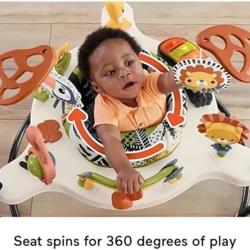 Fisher-Price - Centro de atividades Baby Bouncer Palm Paradise Jumperoo com luzes musicais, sons e brinquedos de desenvolvimento?