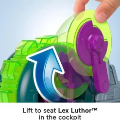 Fisher-Price - Imaginext Dc Super Friends Lex Luther Veículo de Serra Giratória