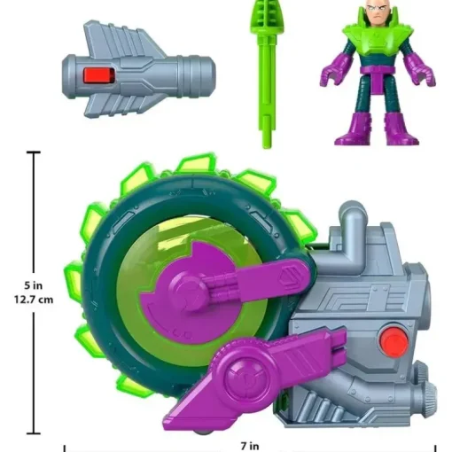 Fisher-Price - Imaginext Dc Super Friends Lex Luther Veículo de Serra Giratória