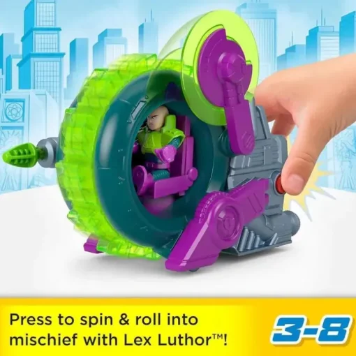 Fisher-Price - Imaginext Dc Super Friends Lex Luther Veículo de Serra Giratória